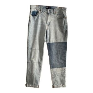 GAP “Girlfriend” Patchwork Denim Jeans